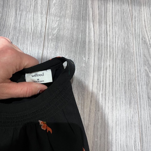 Aritzia Wilfred effet floral maxi dress black medium formal - Picture 2 of 2